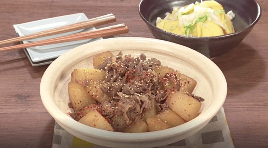 《キューピー3分クッキング》牛肉と大根の甘辛煮 韓国風&白菜と柿の甘酢あえ(小林まさみ)