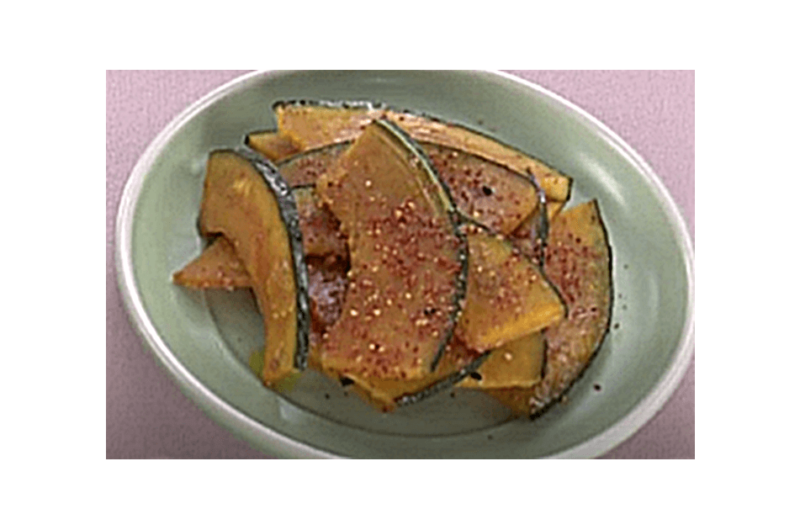 かぼちゃのぺペロンサラダ（ゆーママのラク盛りレシピ「カラフルなお弁当おかず」)