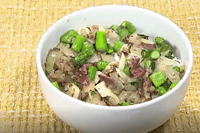 ベリッシモ風アスパラ玉ねぎ丼（5分丼選手権：ベリッシモ・フランチェスコ）