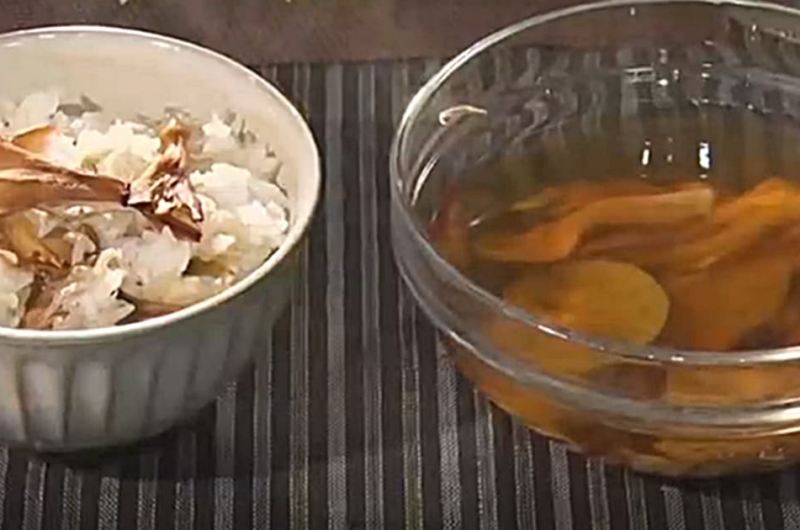 焼き舞茸の混ぜご飯と舞茸の土瓶蒸し風～〆は出汁茶漬けで～（ライバル食材「4大きのこ対決」Mai）