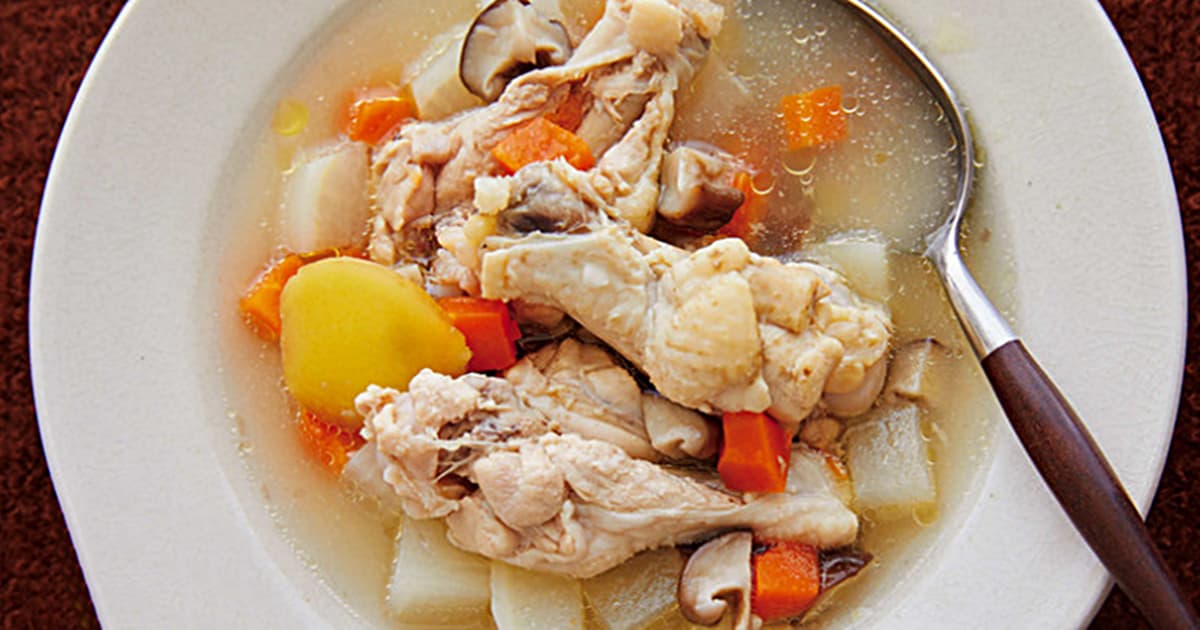 きょうの料理 舘野鏡子 鶏手羽元とサイコロ野菜のスープ コスパ肉であったかレシピ 22年1月31日 Daily Cookbook