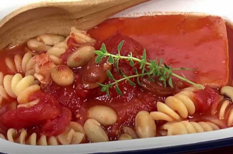 豆とランチョンミートのトマトシチュー