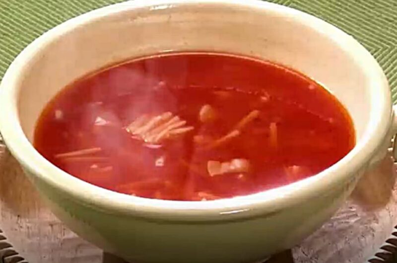 えのきとハムのトマトスープ