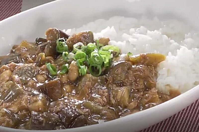 ナスとツナ缶と納豆のカレー