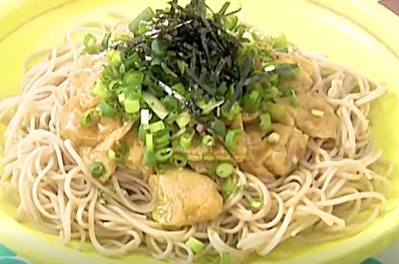 刻み揚げと薬味のあんかけそば