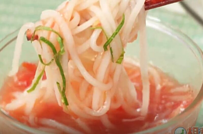 ツナトマトつゆそうめん