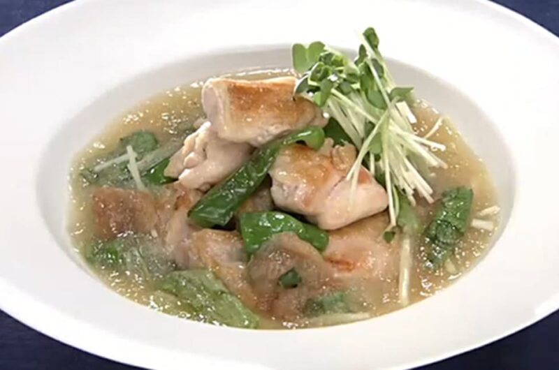 鶏もも肉の梅みぞれあんかけ