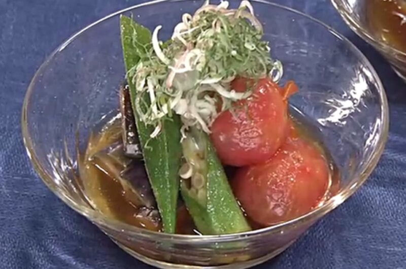 なすとオクラとトマトの焼きびたし